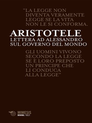 cover image of Lettera ad Alessandro sul governo del mondo